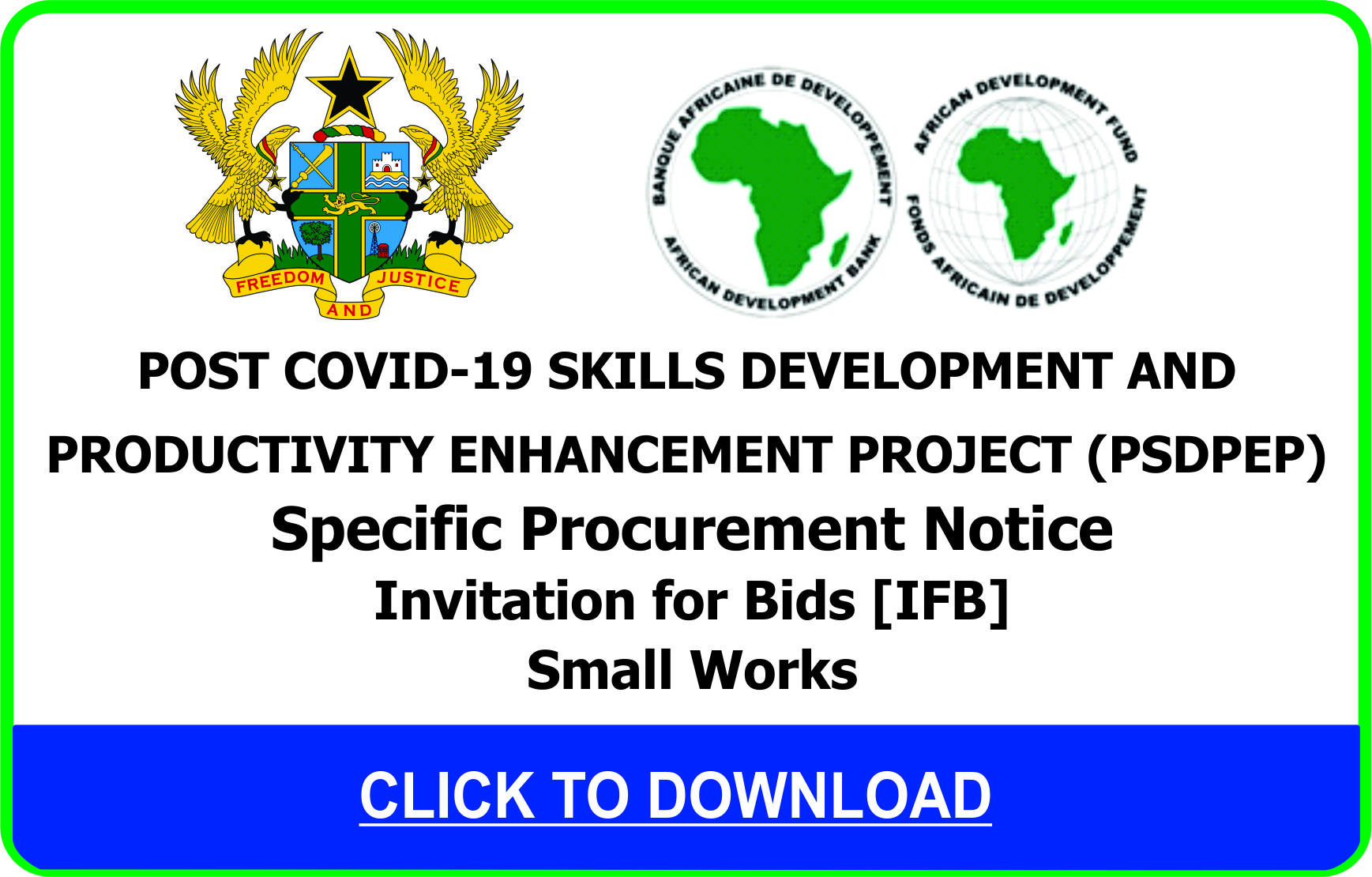 SPECIFIC PROCUREMENT NOTICE 
